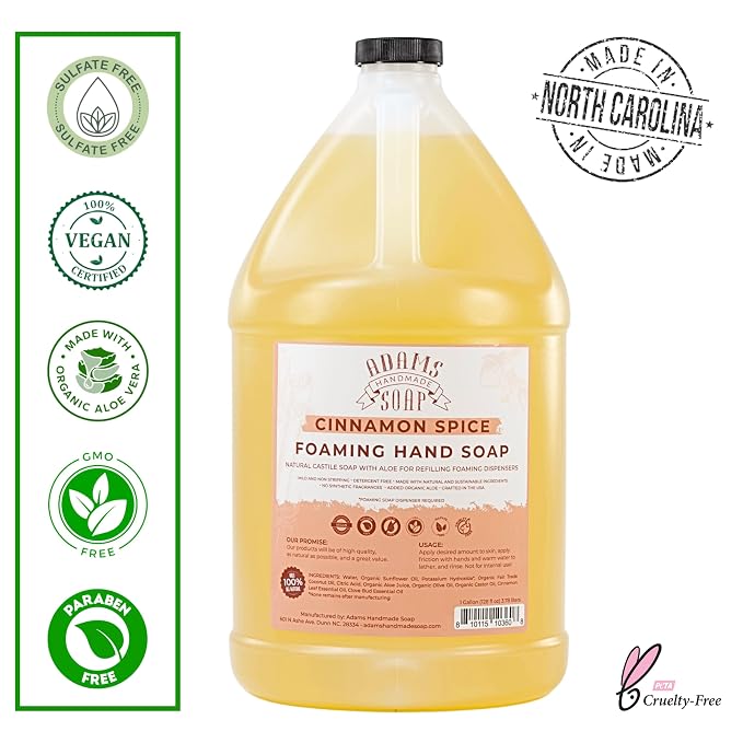 Adams Handmade Soap Liquid Foaming Soap 1 Gal - Image 2