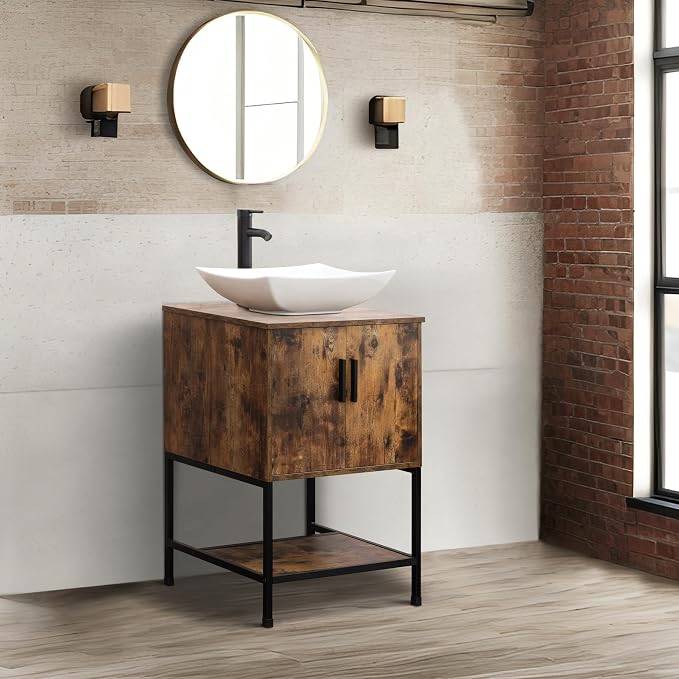 UEV Rustic Brown 24" Bathroom Vanity - Image 5