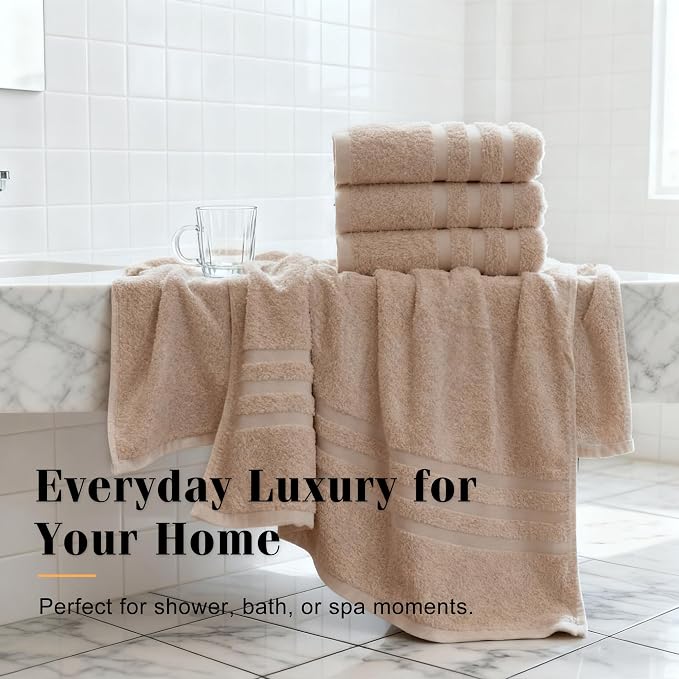 Cotton Bath Towel – Large 30x60 Inches, Thick & Absorbent Towel - Image 6