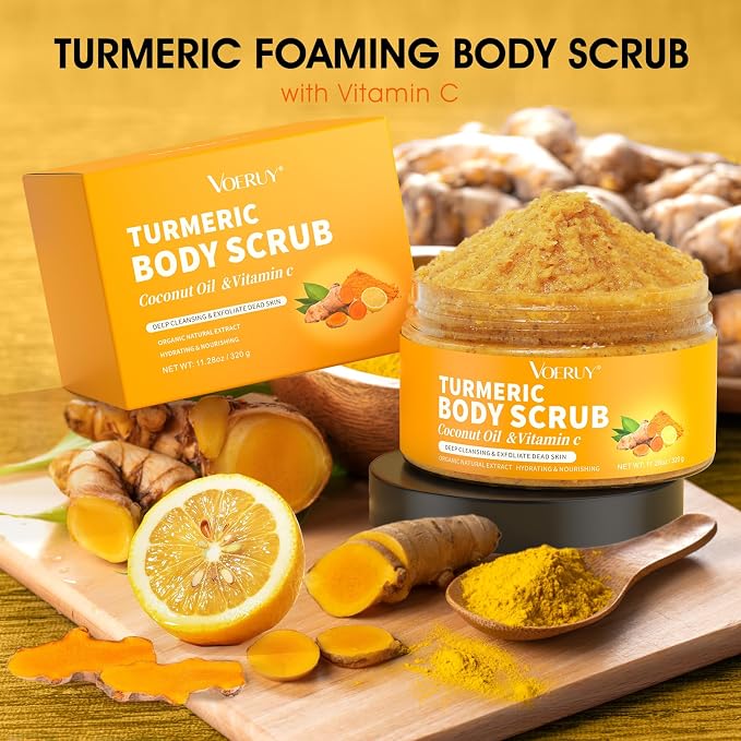 Body Scrub, Turmeric Exfoliating Body Scrub, - Image 7