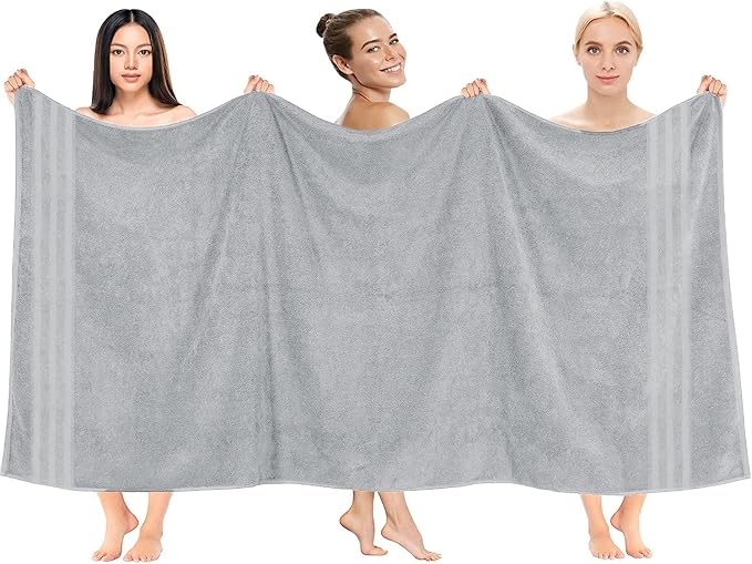 DAN RIVER 2 Pack Luxury Bath Sheets 35x70, 600 GSM, Soft & Quick Dry 100% Ring - Image 5