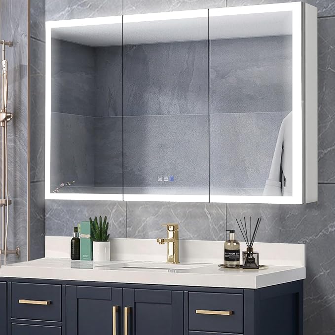 GroGro LED Lighted Bathroom Medicine Cabinet by GroGro