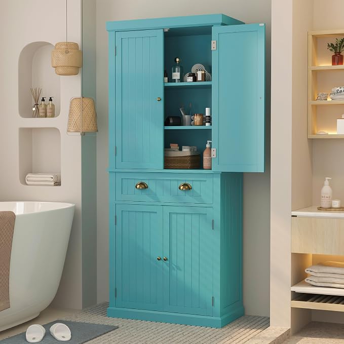 72" Kitchen Pantry, Tall Storage Cabinets - Image 9