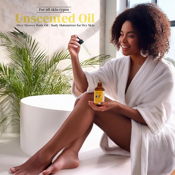 Almond Coconut Unscented Moisturizing Body Oil - Image 3