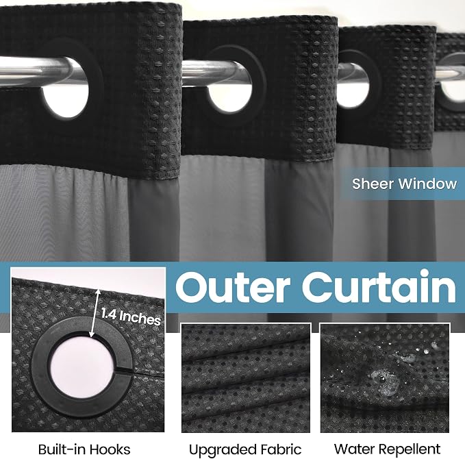 Stall No Hook Shower Curtain - Image 5