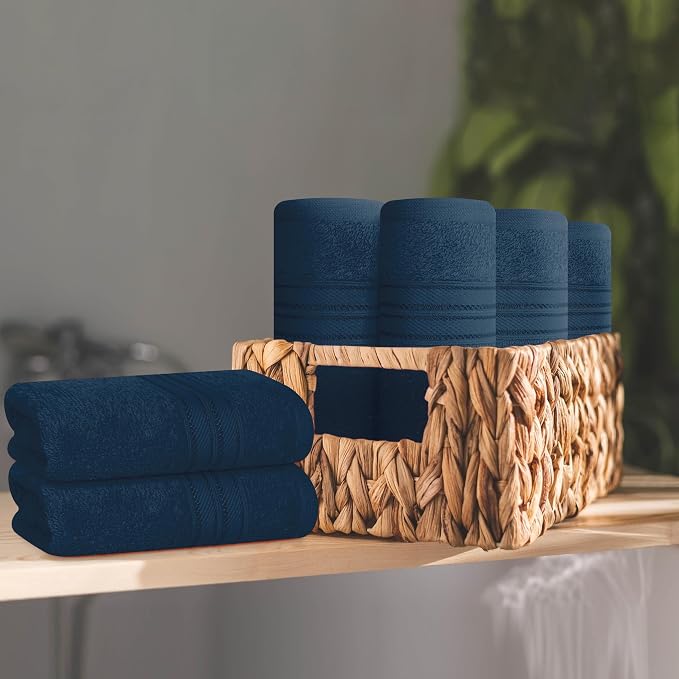 BOUTIQUO Ultra Soft Cotton Washcloths, Contains 12 Piece Face Cloths 12x12 inch - Image 3