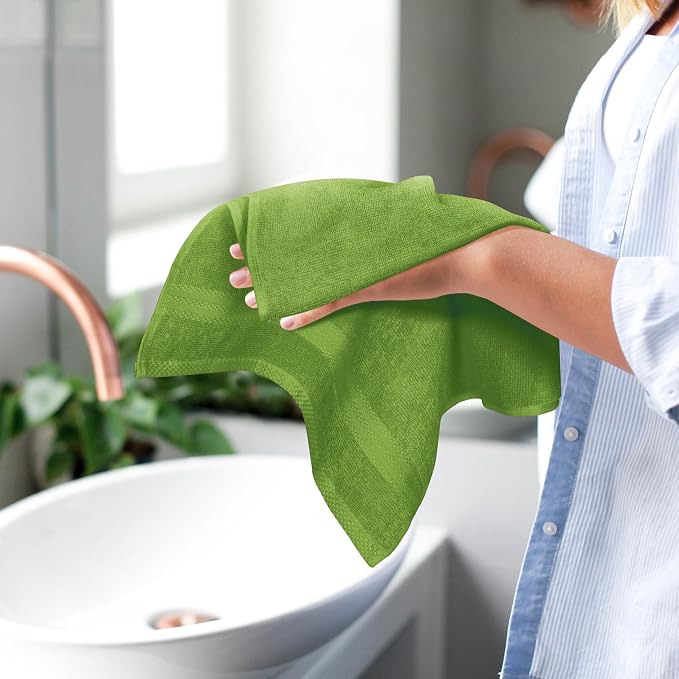 GLAMBURG Ultra Soft 6-Piece Hand Towel Set 16x28-100% Ringspun Cotton - Image 5