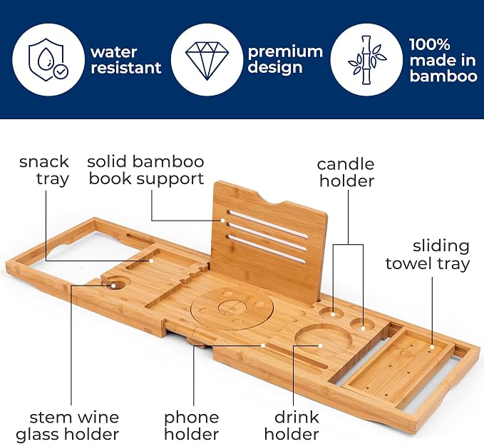 SereneLife Bathtub Tray - Image 5