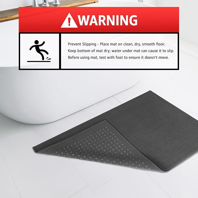 American Soft Linen Bath Rug, 20 in 34 in 100% Cotton Bath Mats Rugs - Image 4