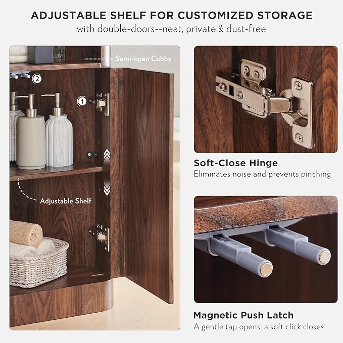 ACCOHOHO Modern Small Corner Cabinet - Image 3