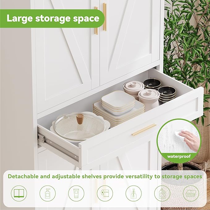 71" Tall Metal Storage Cabinet - Image 4