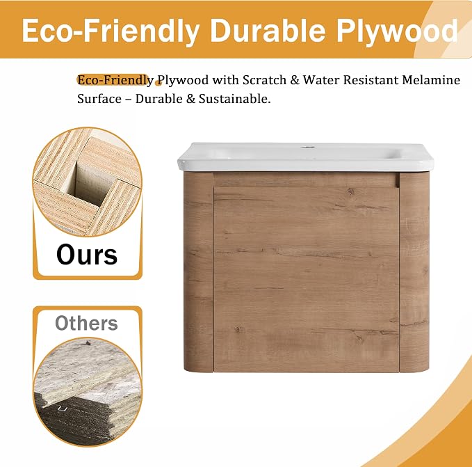 24 Inch Wall-Mounted Vanity - Image 4