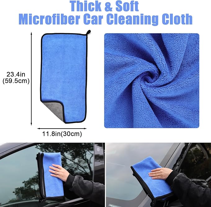anngrowy 56.7" Car Wash Brush Mop Kit Mitt Sponge - Image 7