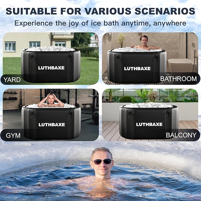 Cold Plunge | Upgraded 218 Gallon Inflatable Ice Freestanding Bathtub - Image 5