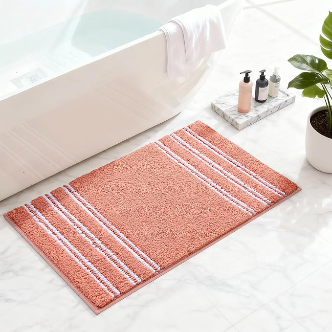 Kmson Bathroom Rugs Mat, Non-Slip Fluffy Thick Water Absorbent Microfiber Mat by KMSON