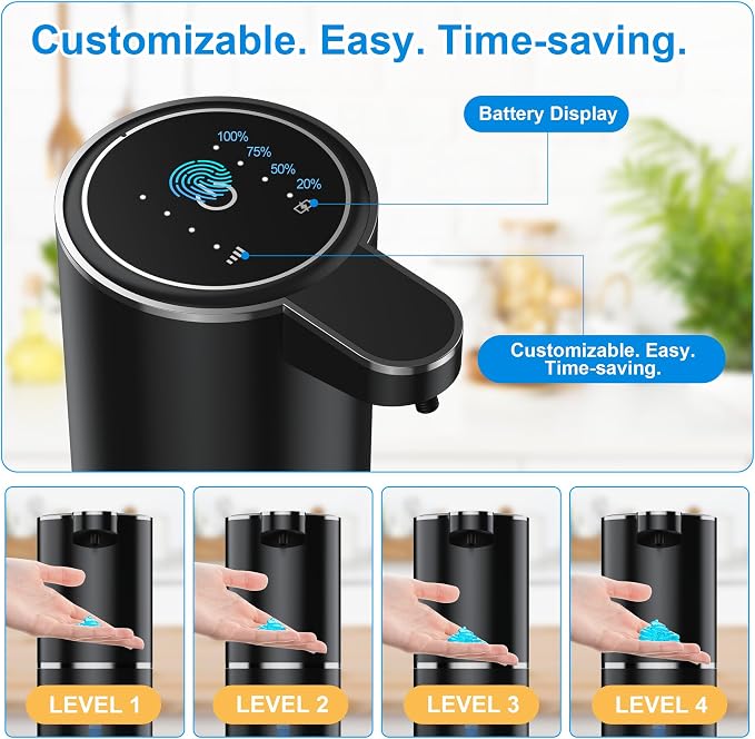 Automatic Soap Dispenser Touchless Automatic Liquid Soap Dispenser 4 Adjustable - Image 2