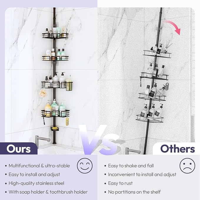 SWTYMIKI Shower Caddy Tension Pole - Image 2
