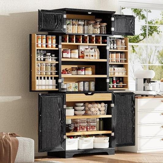 78.2" Tall Kitchen Pantry Cabinet by MeetYourFavoriteProducts