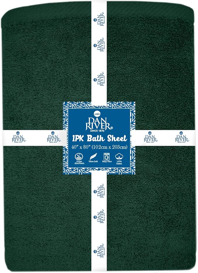 DAN RIVER Pack of 1 Bath Sheet 40x80 Inches, Oversized Bath Towels Extra Large - Image 2