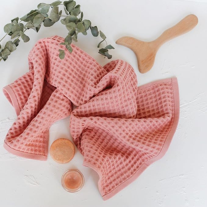 sea me at home Waffle Hand Towel – 100% Turkish Cotton, Soft and Absorbent - Image 2