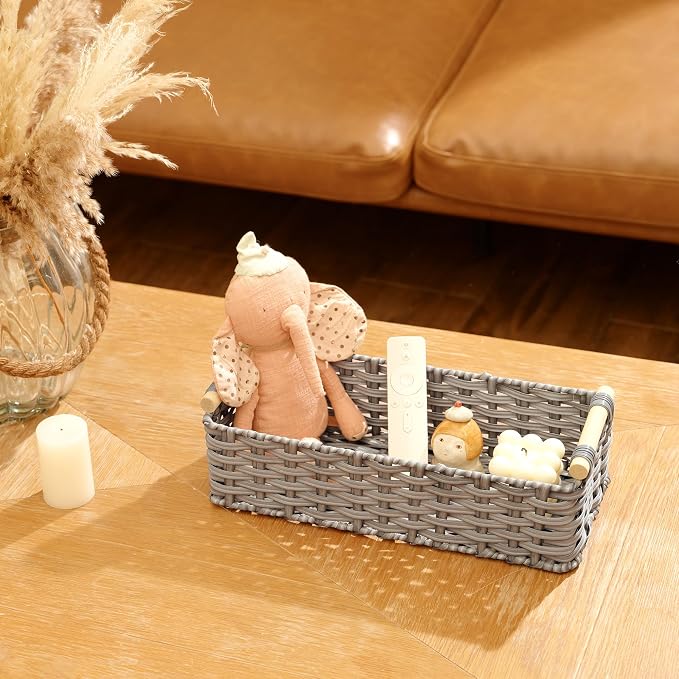 GRANNY SAYS Wicker Baskets for Storage, Wicker Baskets for Shelves, Waterproof - Image 7