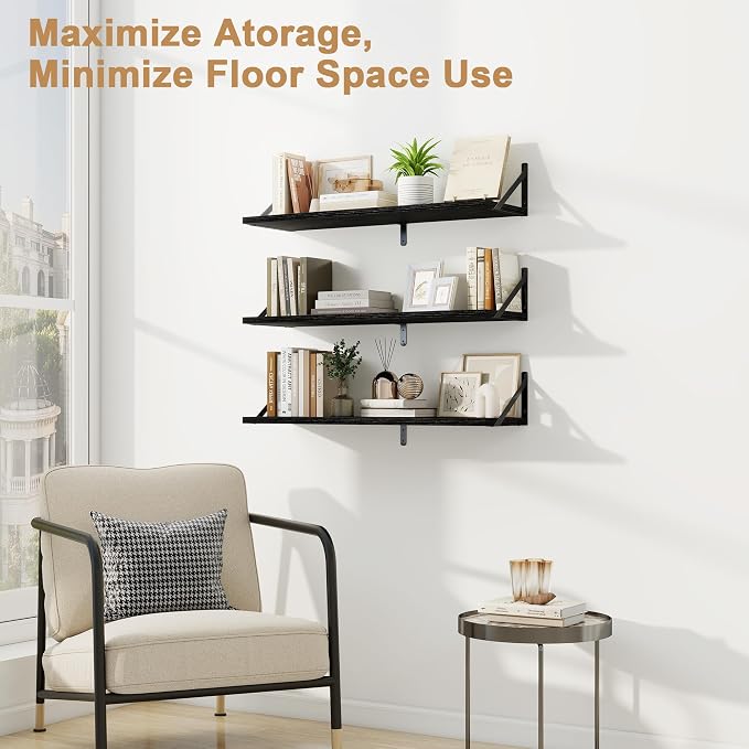 Fun Memories Floating Shelves, 32 x 8 Inches, Decorative Storage - Image 4