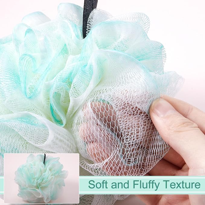 Shellwei 48 Pack Bath Sponge Shower Loofahs Bulk Pack 50g Soft Net Body - Image 4