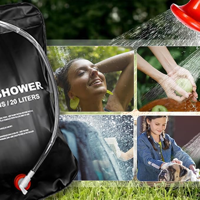 Portable Shower for Camping, Outdoor Camping Shower Bag 5 Gallon/20L, - Image 7