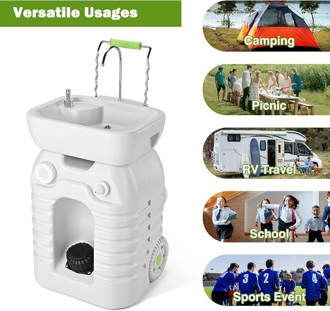 Yescom 45L Portable Sink Hand Wash Station - Image 7