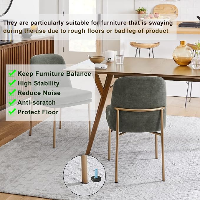 8 PCS M6 Thread Adjustable Furniture Levelers Screw in Threaded, Adjustable - Image 4