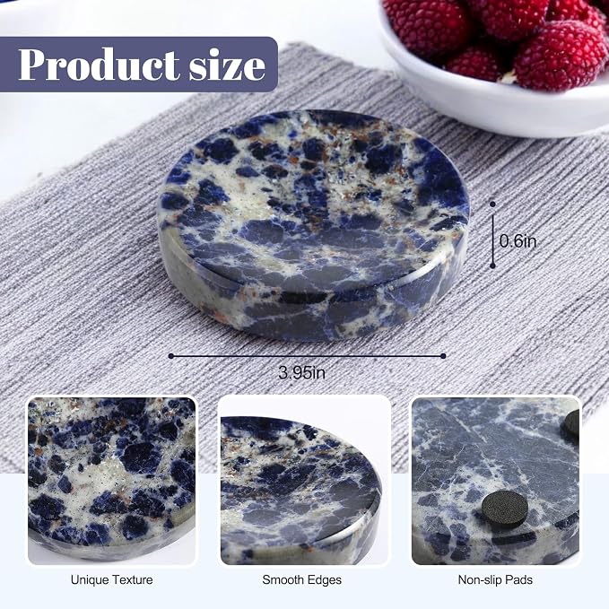 Koville Marble Jewelry Dish, Small Round Trinket Dish - Image 6
