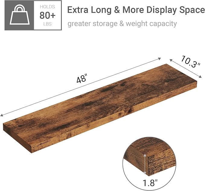 Vivelove Farmhouse Single Floating Shelves - Image 3