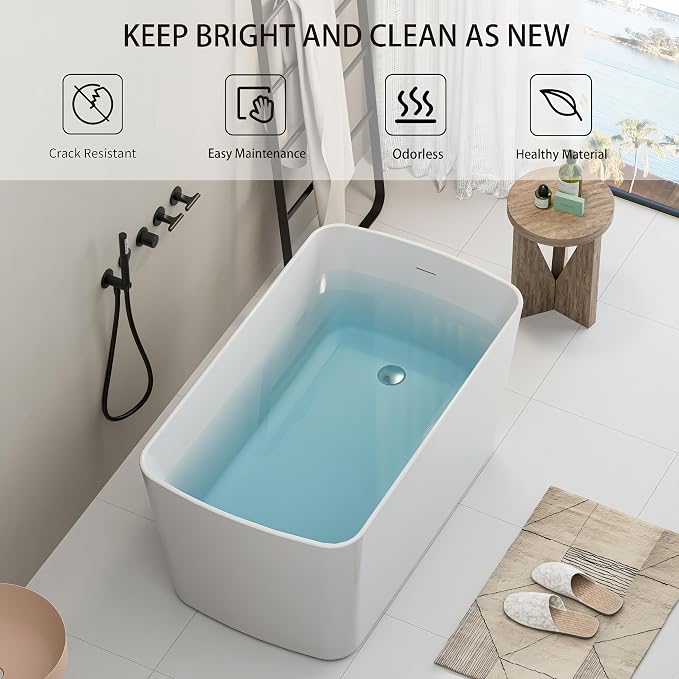 Abruzzo 49" Small Freestanding Bathtub - Image 7