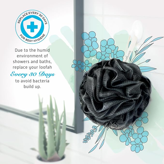 Spongentle Charcoal Bamboo Premium Deep Cleansing Loofah Sponge - Image 6