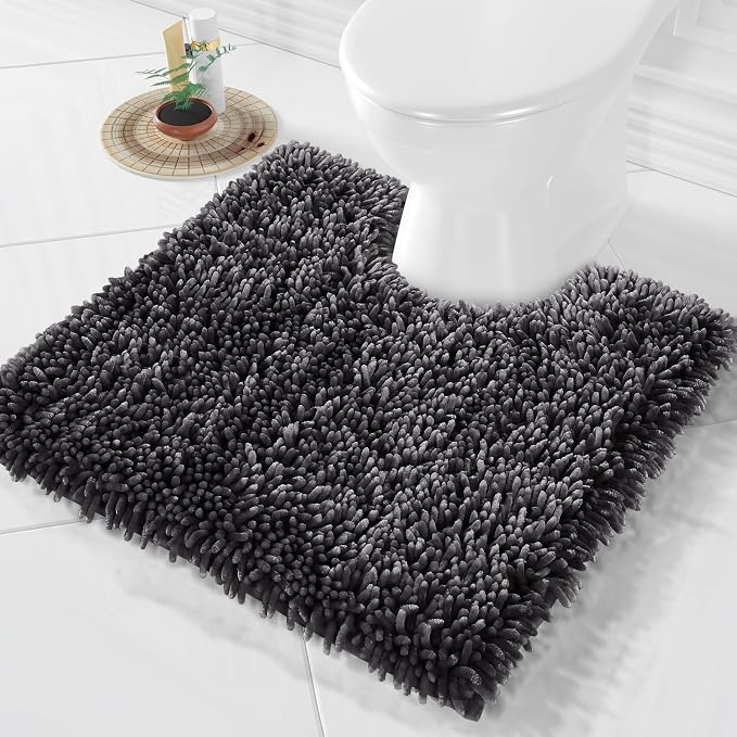 Yimobra Toilet Rugs U Shaped Washable, Extra Thick Soft Absorbent Chenille by Yimobra