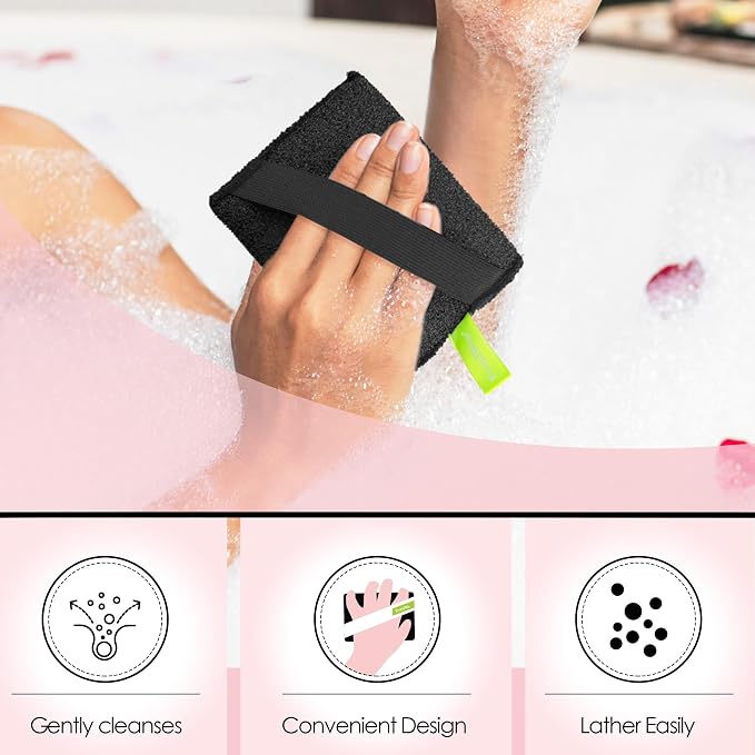 Evridwear Exfoliating Bath Sponge, Daily Skincare Body Scrubbers Loofah Shower - Image 3