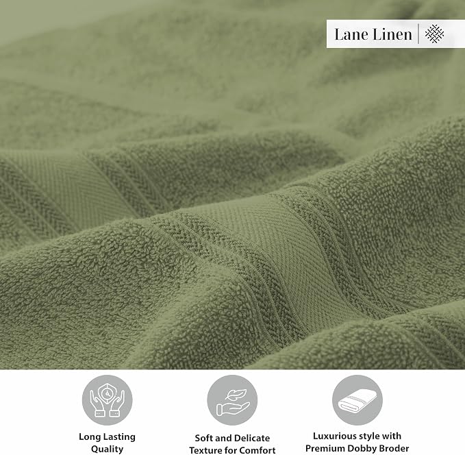 Lane Linen 100% Cotton 4 Pack Bath Towels - Image 7