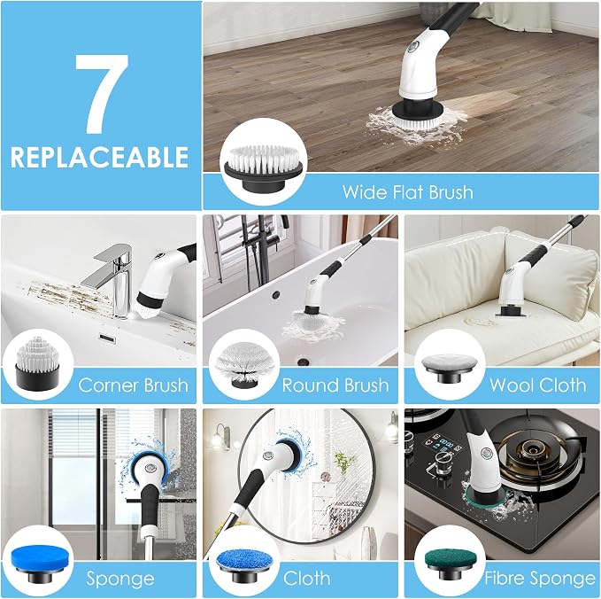 Electric Spin Scrubber, Cordless Cleaning Brush - Image 5