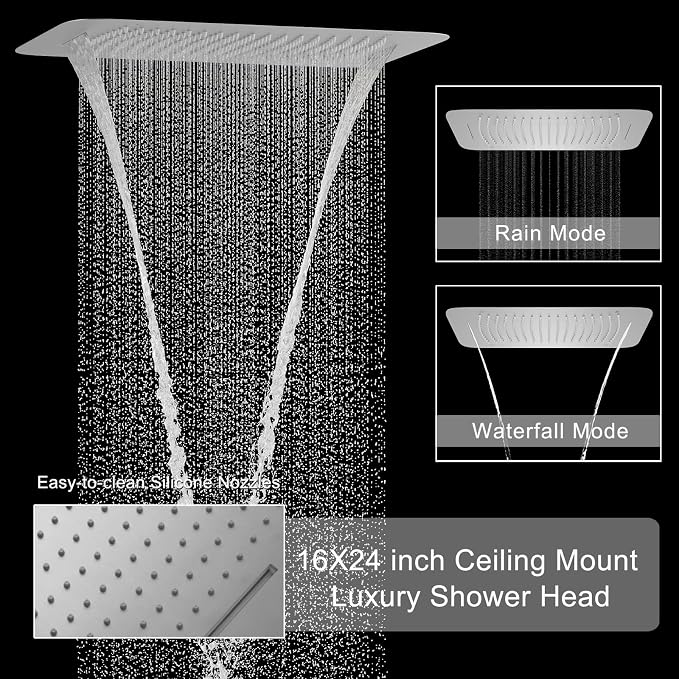 Brushed Nickel Digital Display Shower System - Image 4
