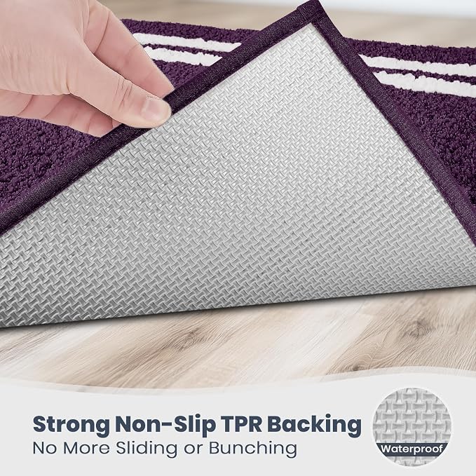 PURRUGS Bathroom Rug Non-Slip Machine Washable 30" x 60", Super Absorbent and - Image 4
