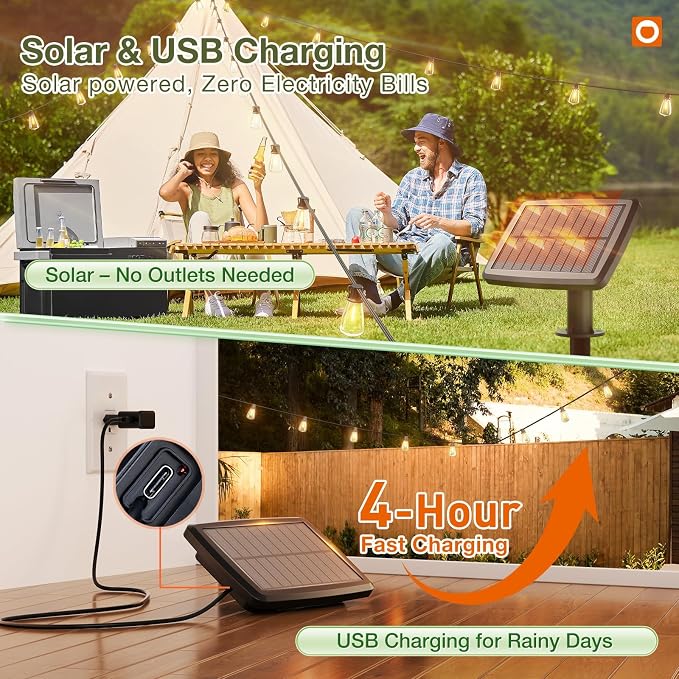 addlon 33 FT Solar String Lights Waterproof, Patio Light Solar Powered - Image 4