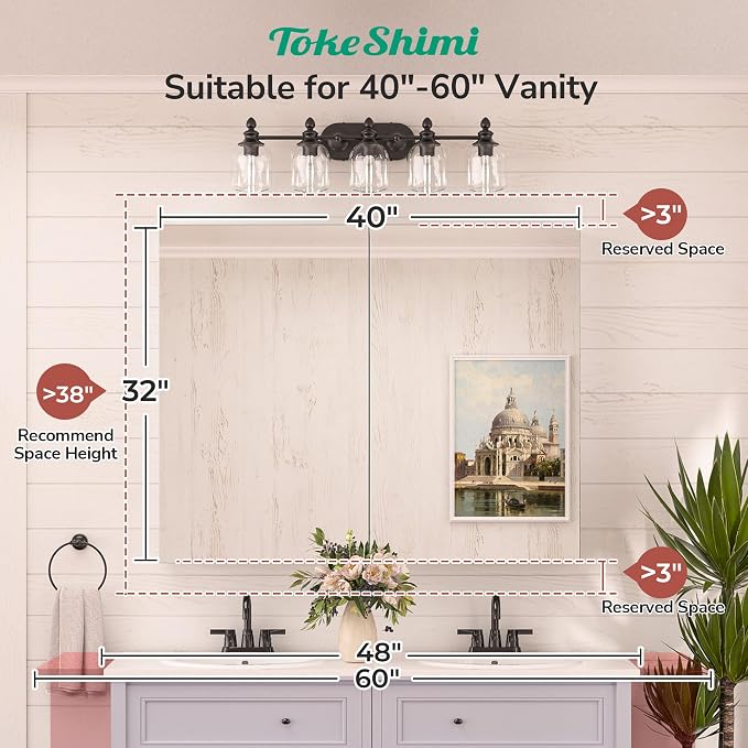 TokeShimi 40x32 Bathroom Medicine Cabinet - Image 4
