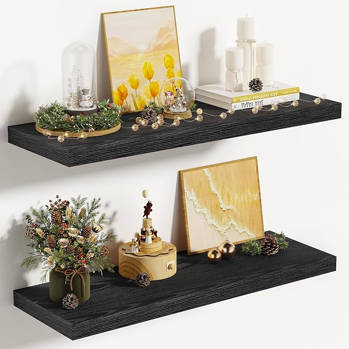 Vivelove 24 Inches Floating Shelves Wall Mounted, Living Room, Home Decor by VIVELOVE