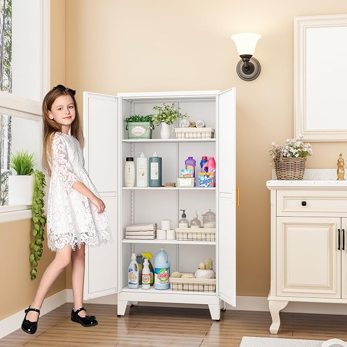 Metal Pantry Cabinet, Kitchen Pantry Storage Cabinets - Image 6
