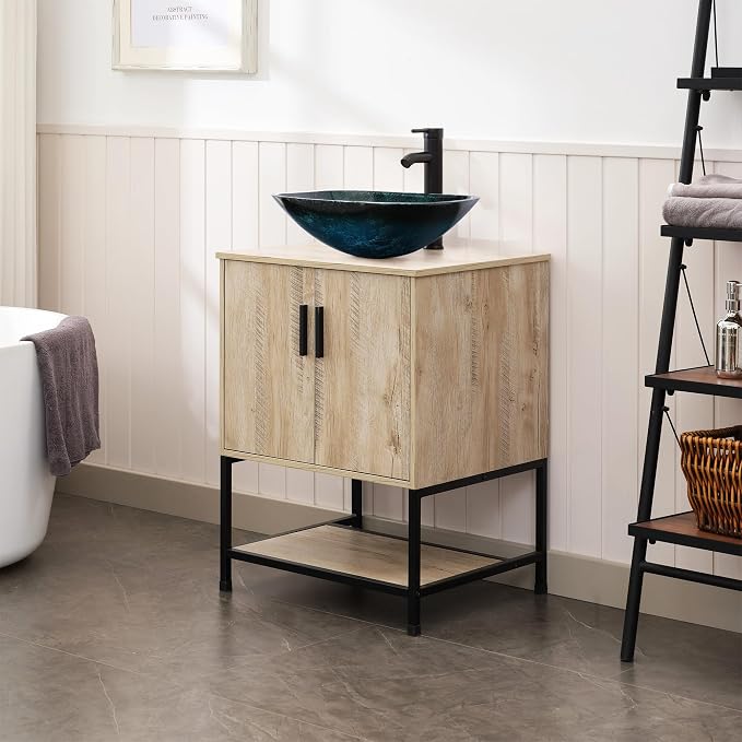 UEV 24" Bathroom Vanity, Oak Color Bathroom Vanity Set - Image 5