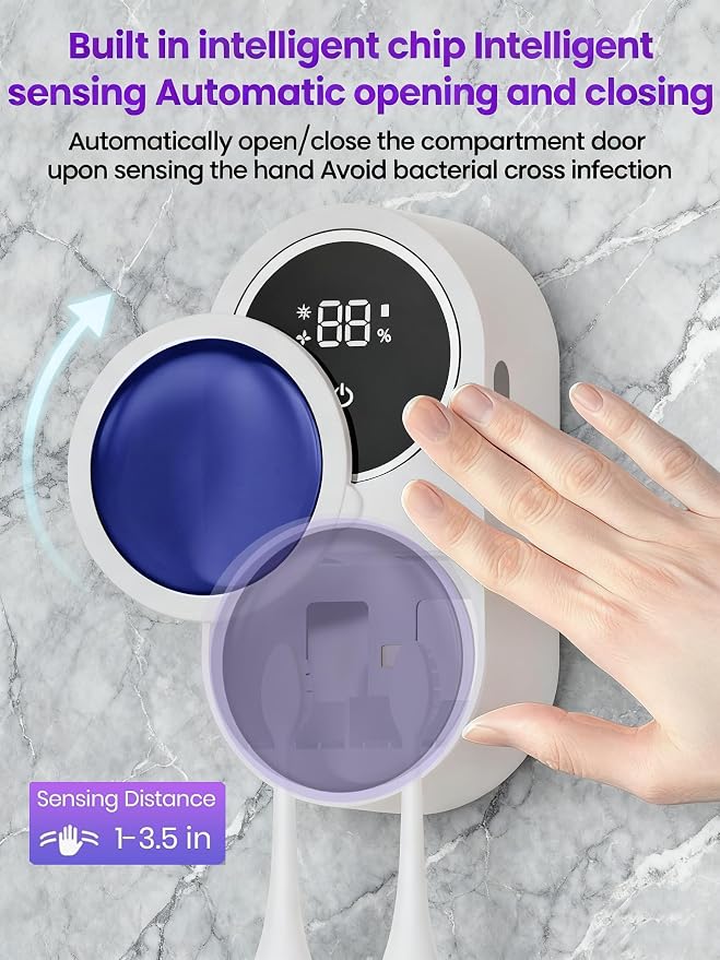 KLUEHOME UV Toothbrush Sanitizer & Holder - Image 3