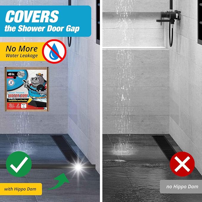 Shower Threshold Water Dam Barrier 40" - Image 3