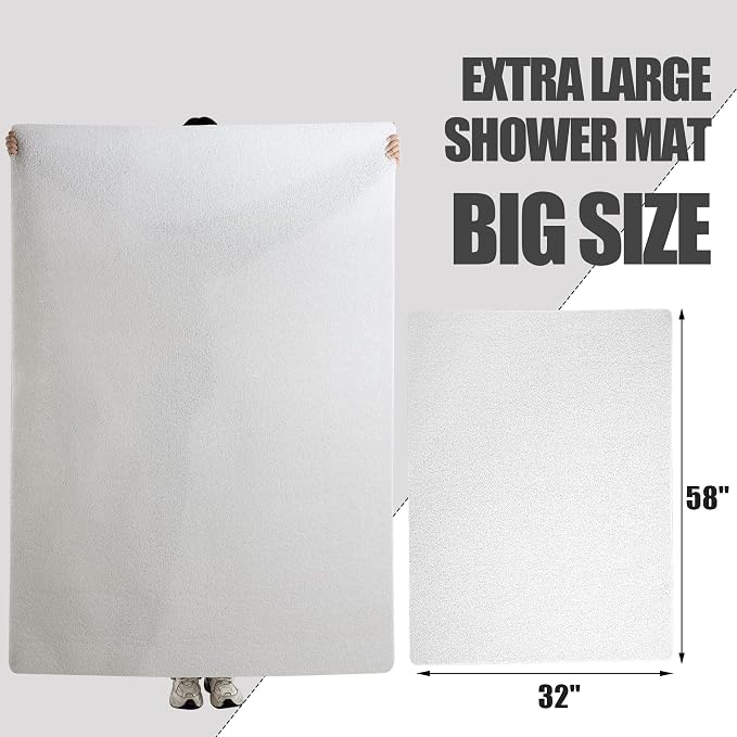 HOMBYS 58 x 32 Extra Large Shower Mat - Image 2