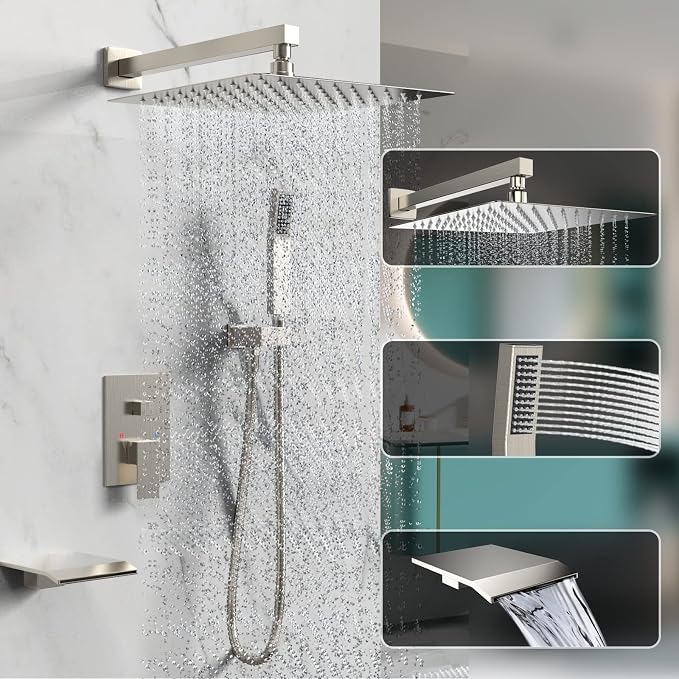 Rain Shower System 12 inch Shower Faucet Set - Image 2