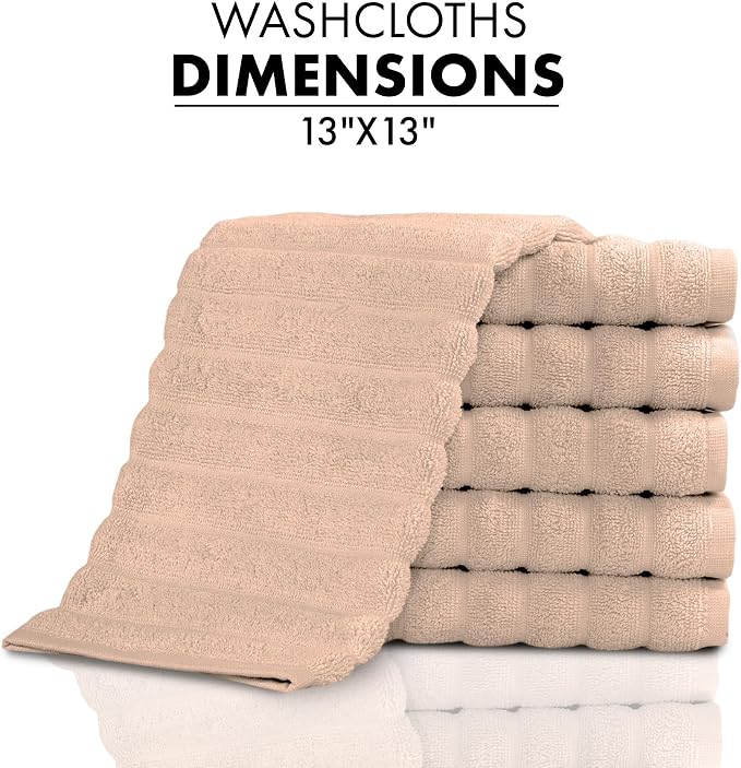 Classic Turkish Towels CTT Luxurious 100% Turkish Cotton Washcloths 6 Pack - Image 5